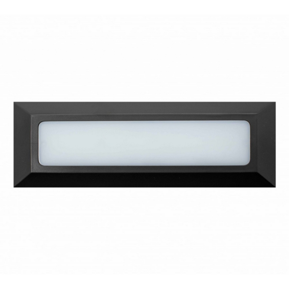 Foto principale Segnapasso Led Nero 5W da incasso a parete Rettangolare IP54 Bianco caldo 3000K M LEDME