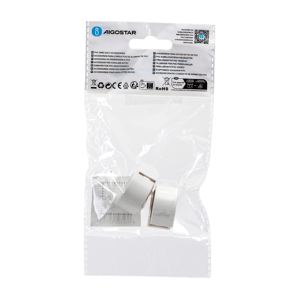 Spigolo esterno 90° L per Canalina 15x10mm bianca 4pz Aigostar - Foto 4