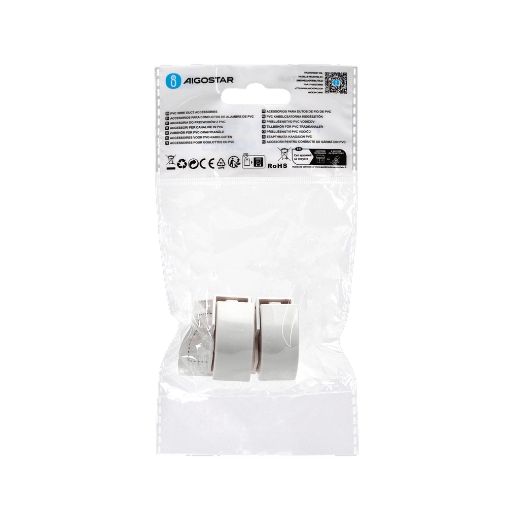 Spigolo esterno 90° L per Canalina 16x16mm bianca 4pz Aigostar - Foto 4