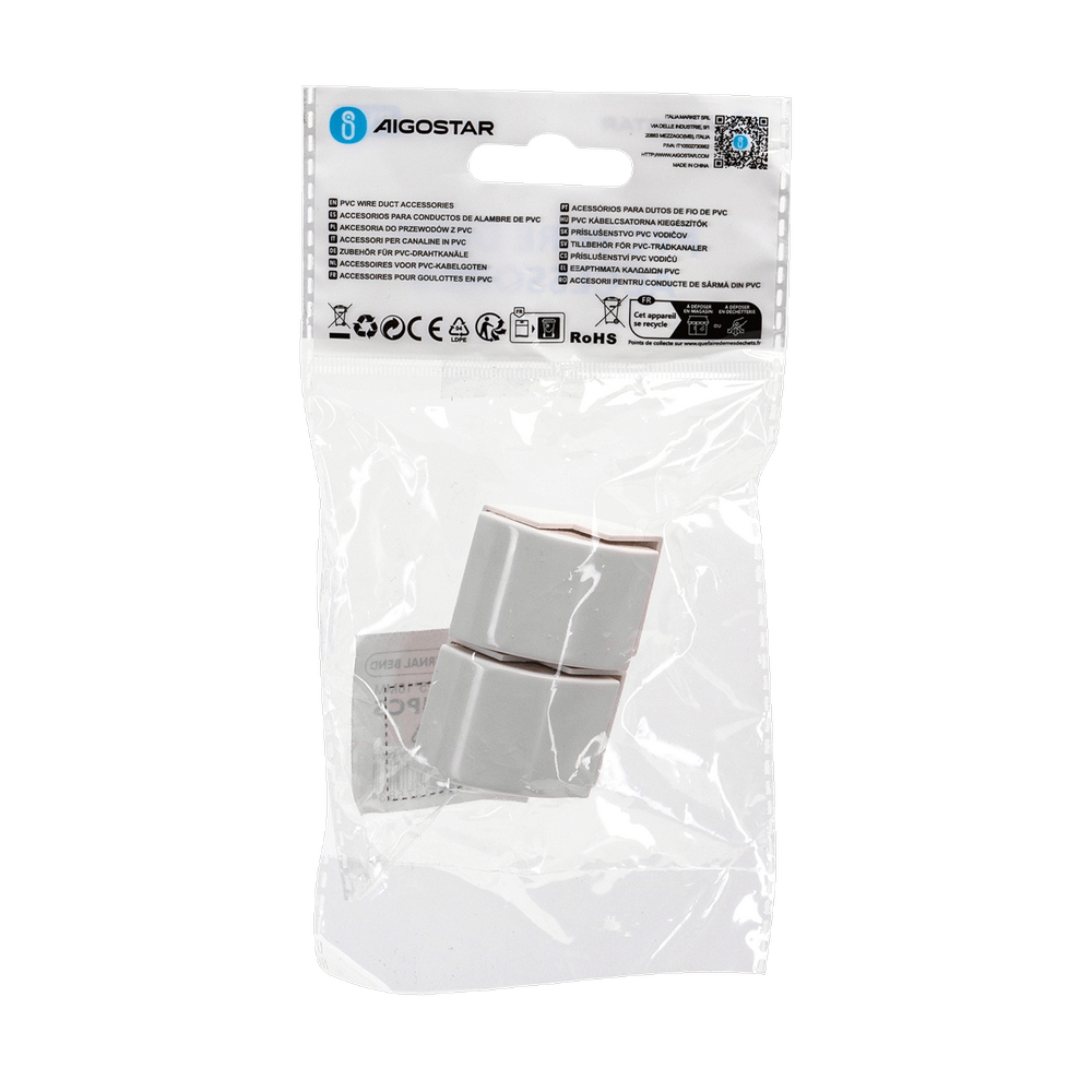 Spigolo esterno 90° L per Canalina 25x16mm bianca 4pz Aigostar - Foto 4