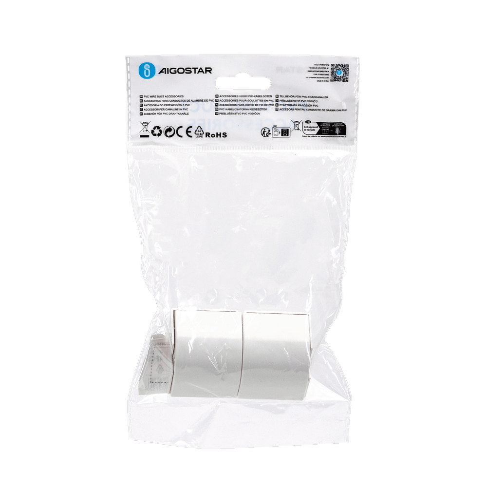 Spigolo esterno 90° L per Canalina 40x25mm bianca 4pz Aigostar - Foto 4