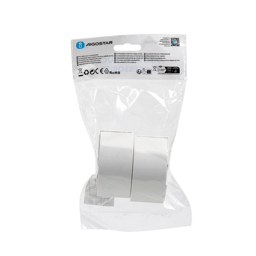 Spigolo esterno 90° L per Canalina 40x40mm bianca 4pz Aigostar - Foto 4