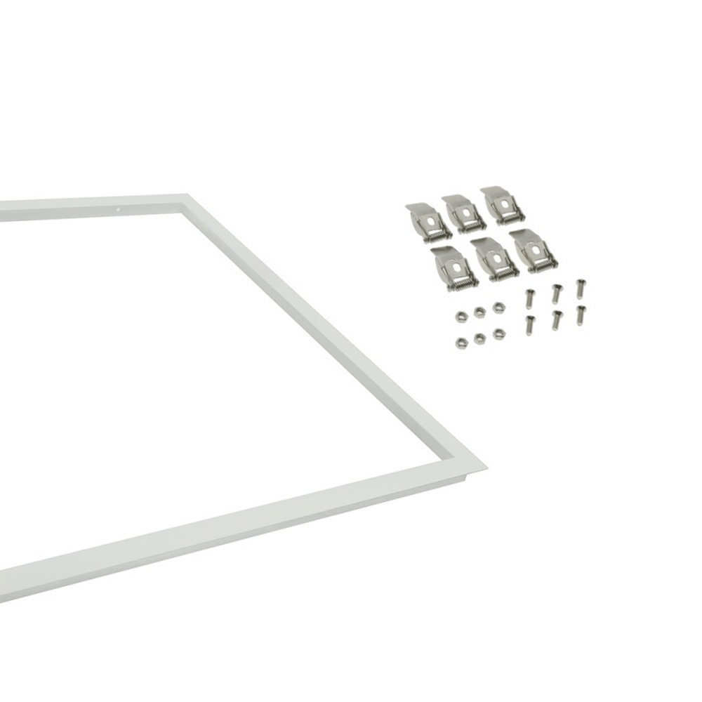 Supporto di fissaggio ad incasso per Pannello Led Quadrato 60x60cm Cornice bianca M LEDME - Foto 1