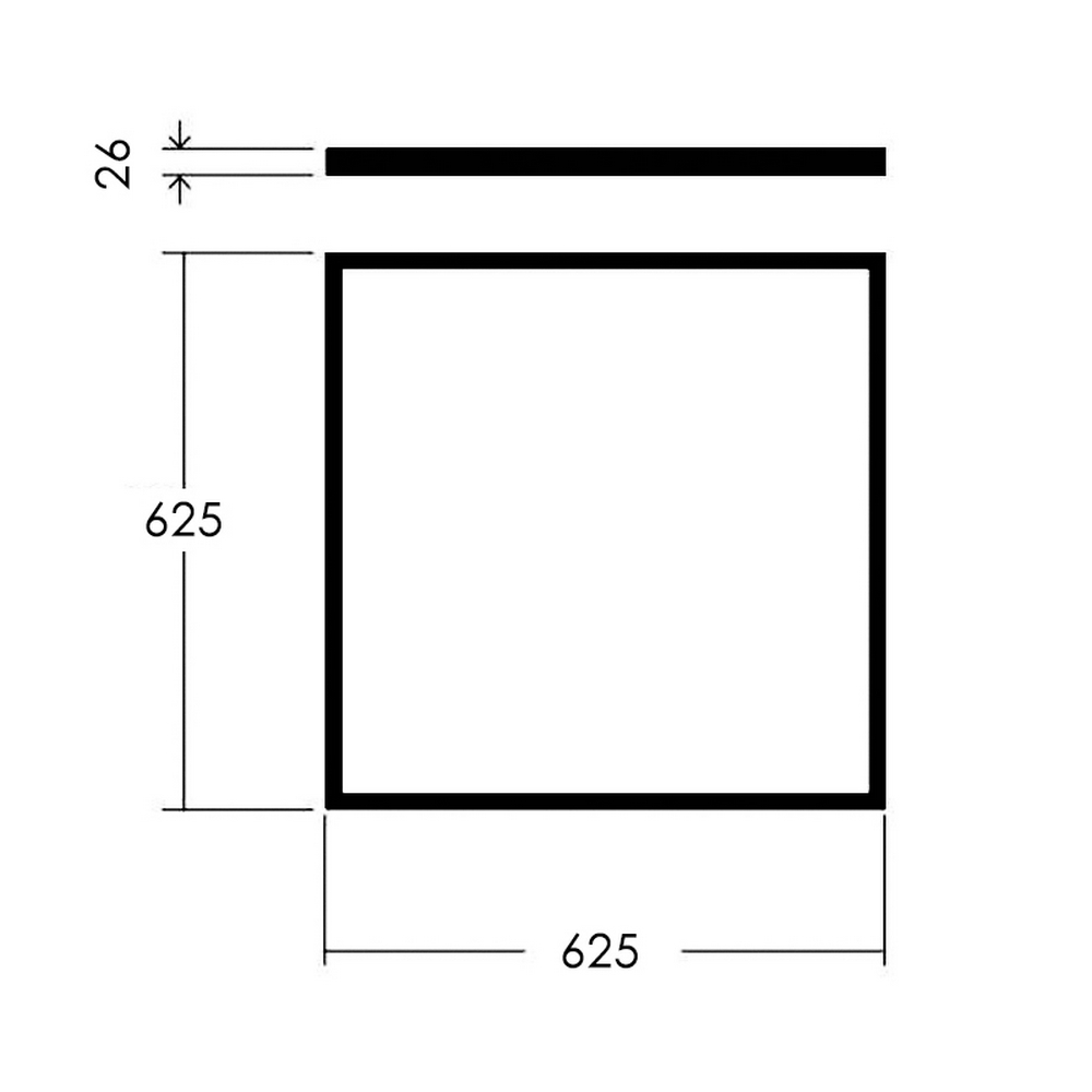 Supporto di fissaggio ad incasso per Pannello Led Quadrato 60x60cm Cornice bianca M LEDME - Foto 2