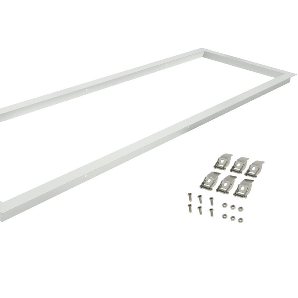 Supporto di fissaggio ad incasso per Pannello Led Rettangolare 120x30cm Cornice bianca M LEDME - Foto 3