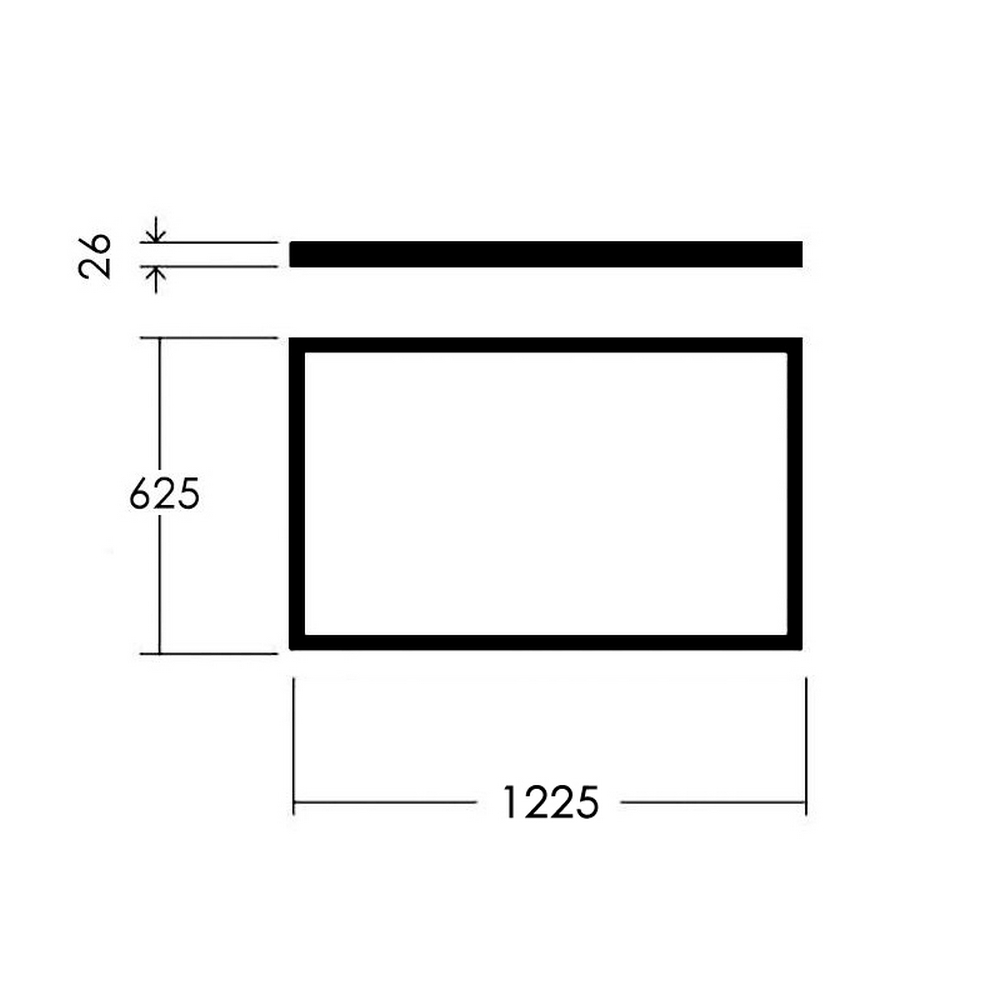 Supporto di fissaggio ad incasso per Pannello Led Rettangolare 120x60cm Cornice bianca M LEDME - Foto 3