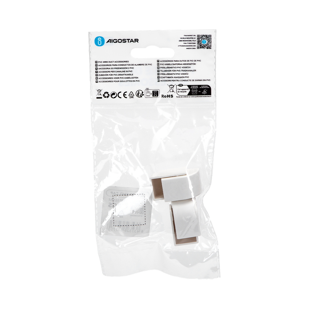 Terminale per Canalina 16x16mm bianca 4pz Aigostar - Foto 4