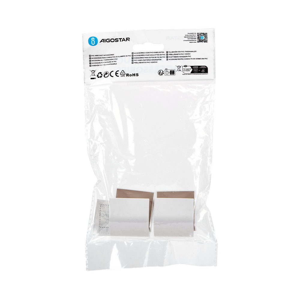 Terminale per Canalina 40x25mm bianca 4pz Aigostar - Foto 4