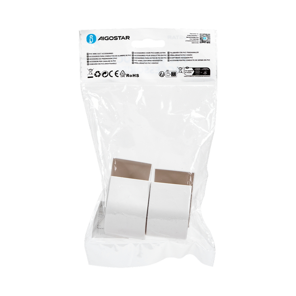 Terminale per Canalina 40x40mm bianca 4pz Aigostar - Foto 4