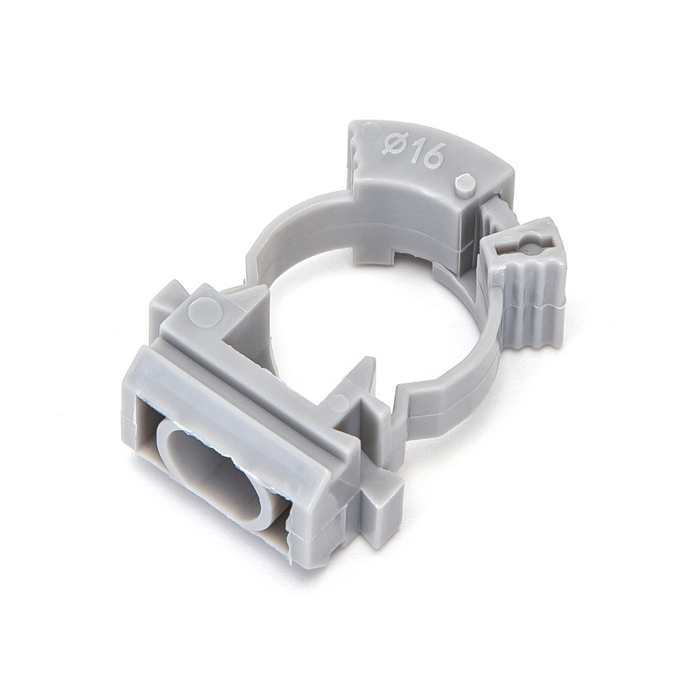 Clips fissatubo a collare per Tubo 16mm grigio 10pz Aigostar - Foto 1
