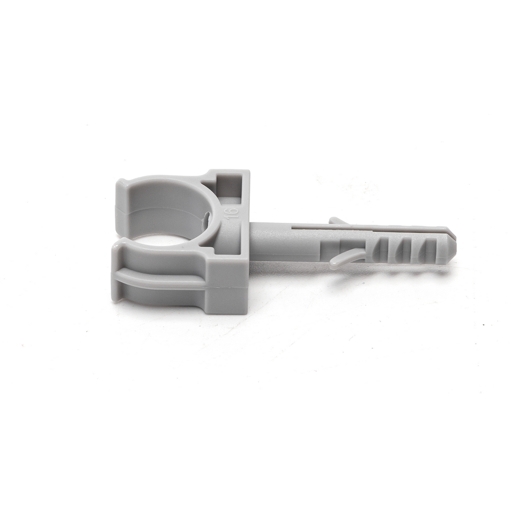 Clips fissatubo a scatto con tassello per Tubo 16mm grigio 10pz Aigostar - Foto 2