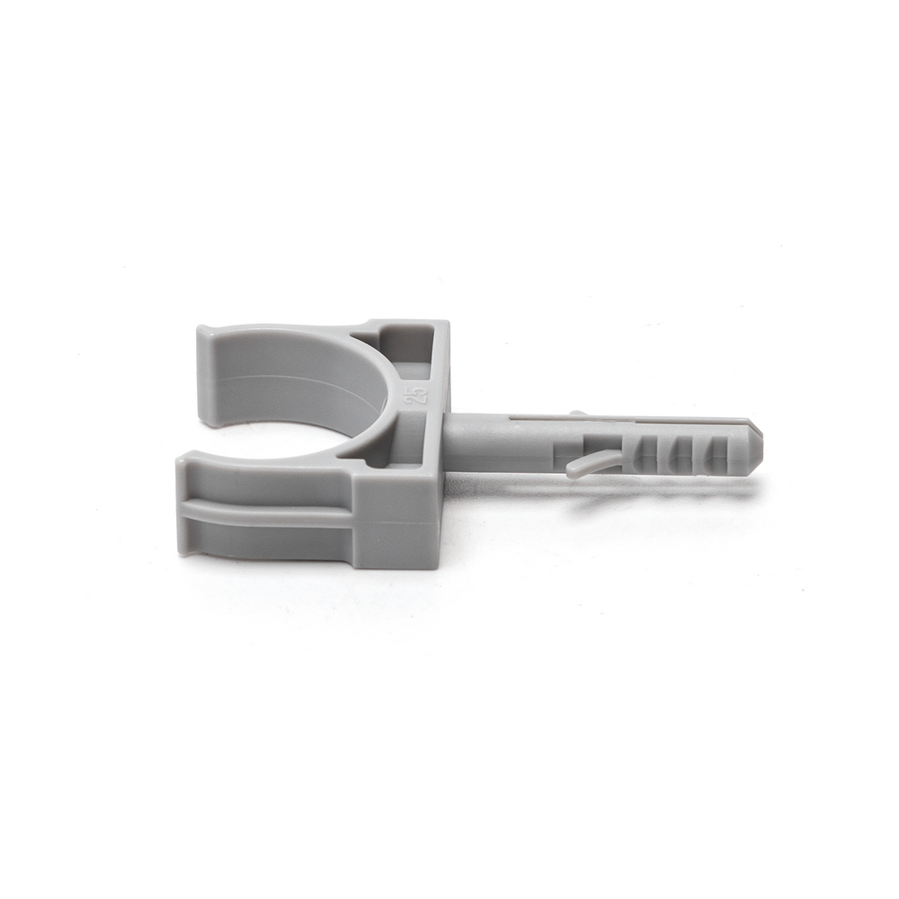 Clips fissatubo a scatto con tassello per Tubo 25mm grigio 5pz Aigostar - Foto 2
