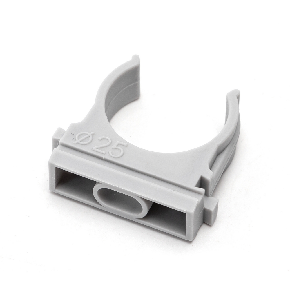 Clips fissatubo a scatto per Tubo 25mm grigio 5pz Aigostar - Foto 1