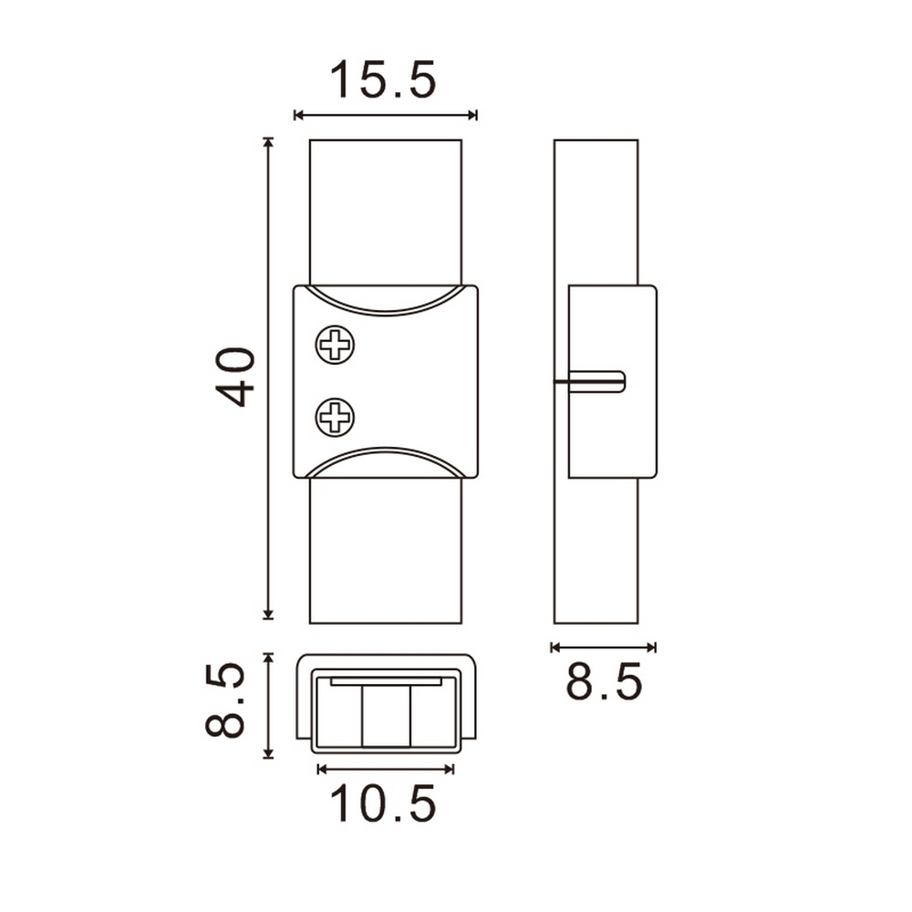 Connettore rapido lineare slim striscia Led 12-24V 10mm monocolore 2 pin IP68 M LEDME - Foto 1