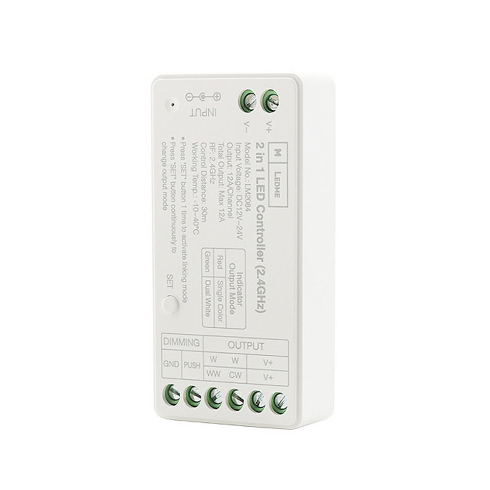 Controller Smart Tuya WiFi Dimmer striscia Led Monocolore + CCT 12-24V M LEDME - Foto 1