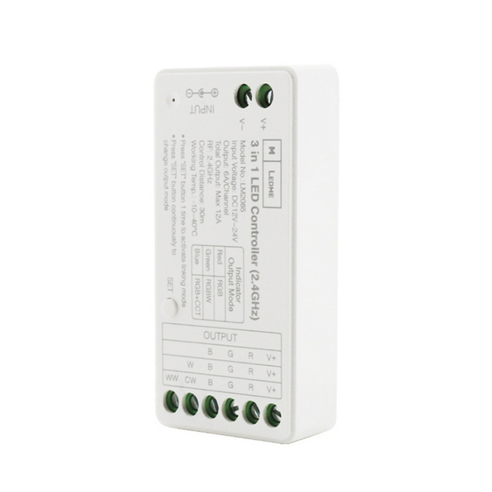 Controller Smart Tuya WiFi Dimmer striscia Led RGB + CCT 12-24V M LEDME - Foto 1