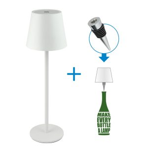 Foto principale Lampada da tavolo Led touch Alba Bianca 1,2W portatile e da bottiglia a batteria ricaricabile USB Novaline