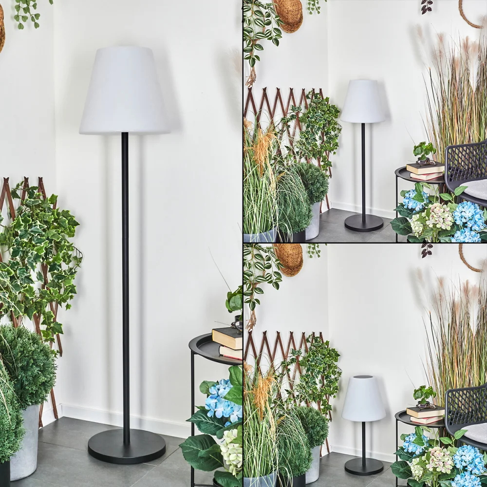 Lampada da terra a piantana Altair 3W Nera e bianca con pannello solare ricaricabile USB telecomando IP65 RGB + Bianco caldo 3000K Novaline - Foto 3