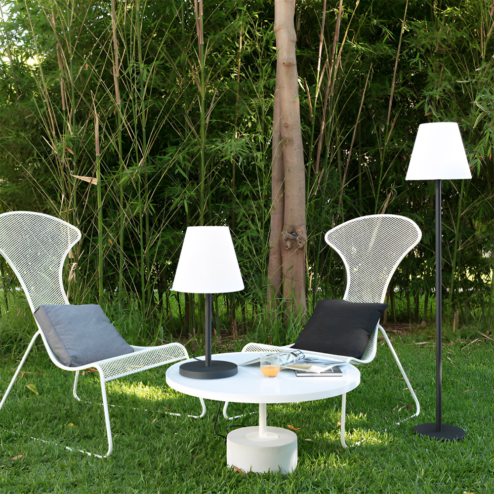 Lampada da terra a piantana Altair 3W Nera e bianca con pannello solare ricaricabile USB telecomando IP65 RGB + Bianco caldo 3000K Novaline - Foto 5