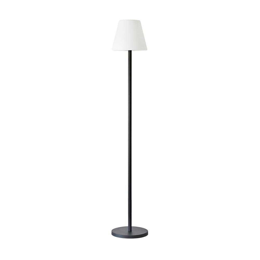 Foto principale Lampada da terra a piantana Altair 3W Nera e bianca con pannello solare ricaricabile USB telecomando IP65 RGB + Bianco caldo 3000K Novaline