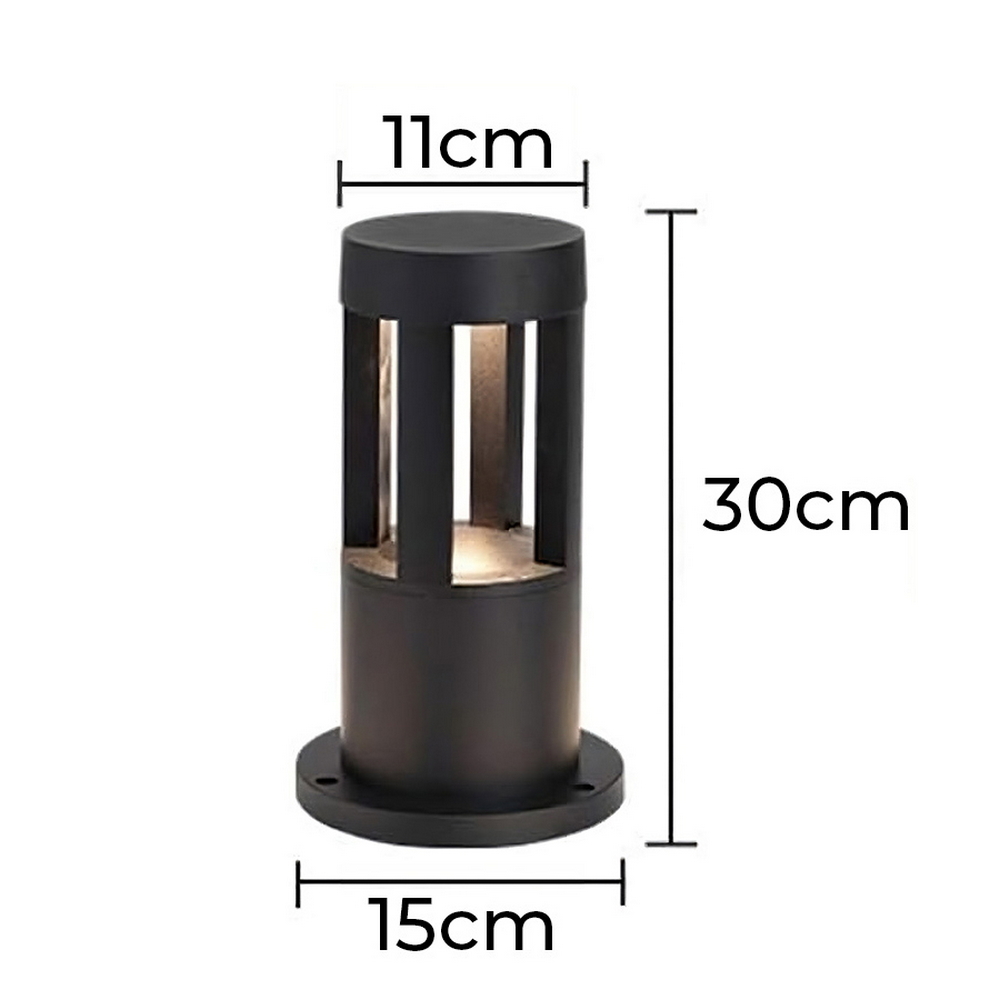 Lampioncino Led Mandir 15W Nero 30cm IP65 Bianco caldo 3000K Wisdom - Foto 1