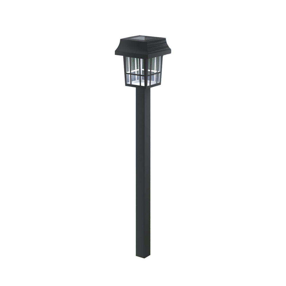 Foto principale Lampioncino segnapassi Led Cage 0,2W Nero con pannello solare IP44 Bianco freddo 6500K con sensore crepuscolare Aigostar