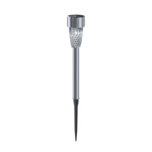 Foto principale Lampioncino segnapassi Led Cristal 0,006W Bianco in acciaio con pannello solare IP44 Bianco freddo 6500K con sensore crepuscolare Aigostar
