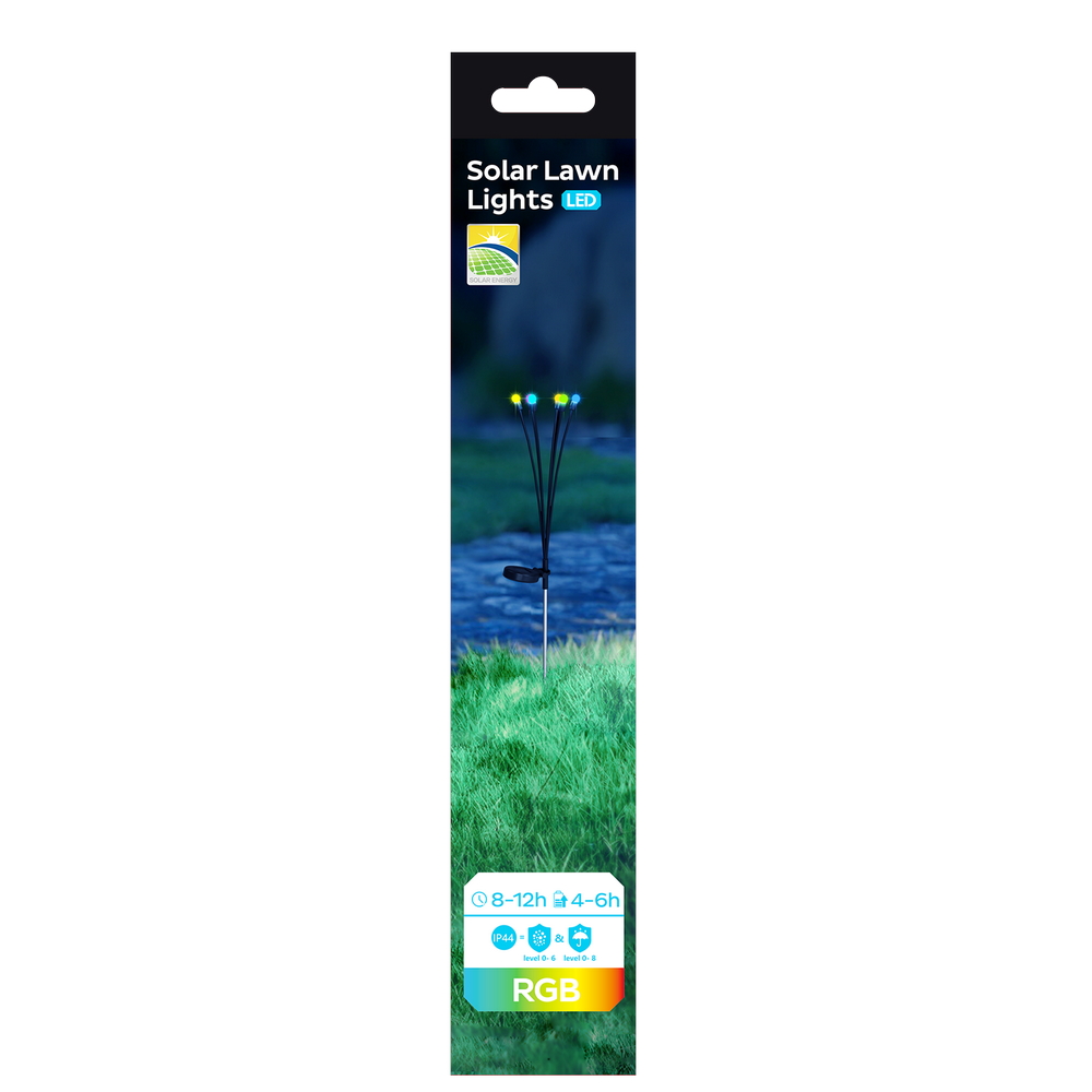 Lampioncino segnapassi Led Feelers 0,04W Argento in acciaio con pannello solare IP44 RGB con sensore crepuscolare Aigostar - Foto 4