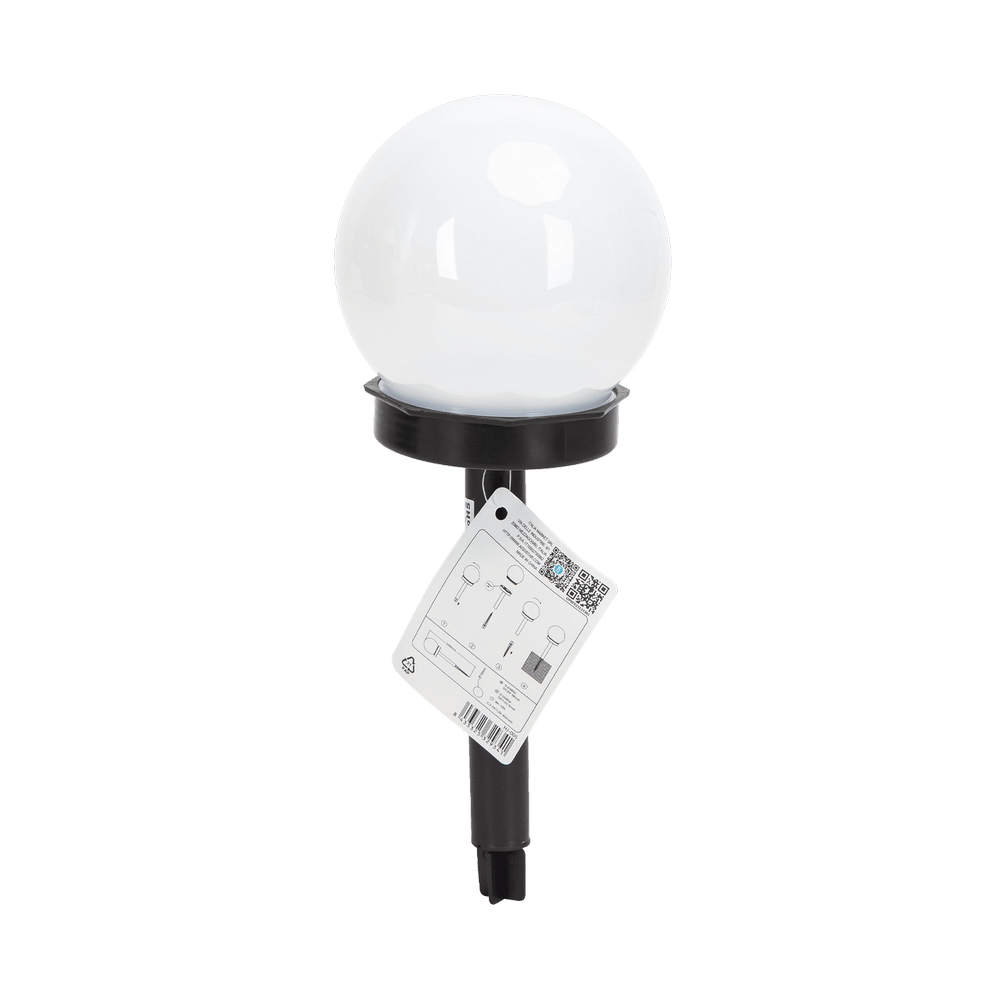 Lampioncino segnapassi Led Globe 0,006W Nero con pannello solare IP44 Bianco freddo 6500K con sensore crepuscolare Aigostar - Foto 4