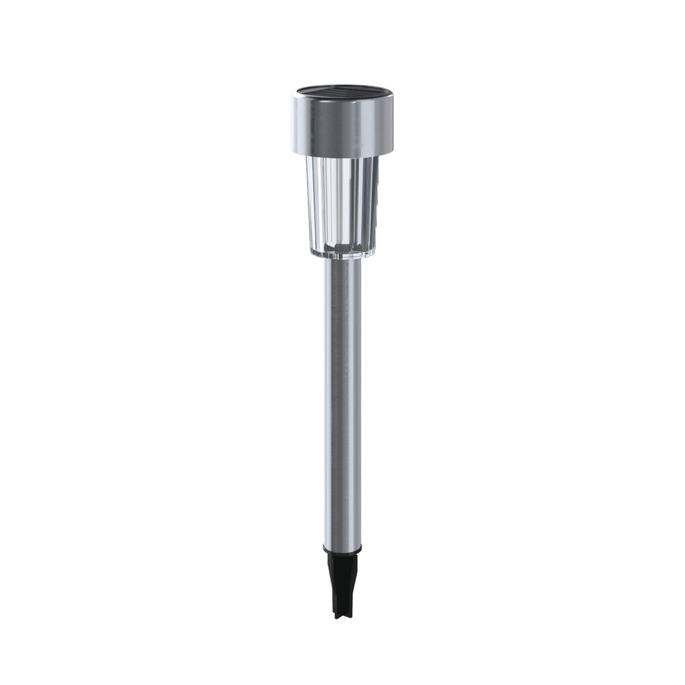 Foto principale Lampioncino segnapassi Led Goblet 0,006W Argento in acciaio con pannello solare IP44 Bianco freddo 6500K con sensore crepuscolare Aigostar