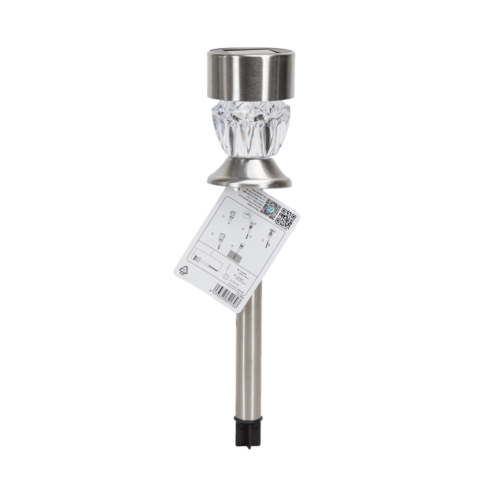 Lampioncino segnapassi Led Hilt 0,006W Argento in acciaio con pannello solare IP44 Bianco caldo 2700K con sensore crepuscolare Aigostar - Foto 4