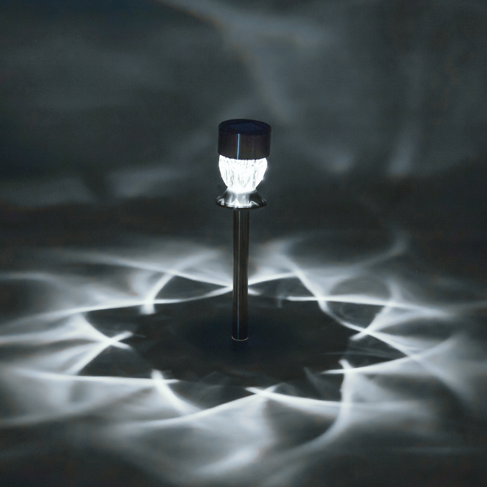 Lampioncino segnapassi Led Hilt 0,006W Argento in acciaio con pannello solare IP44 Bianco freddo 6500K con sensore crepuscolare Aigostar - Foto 2