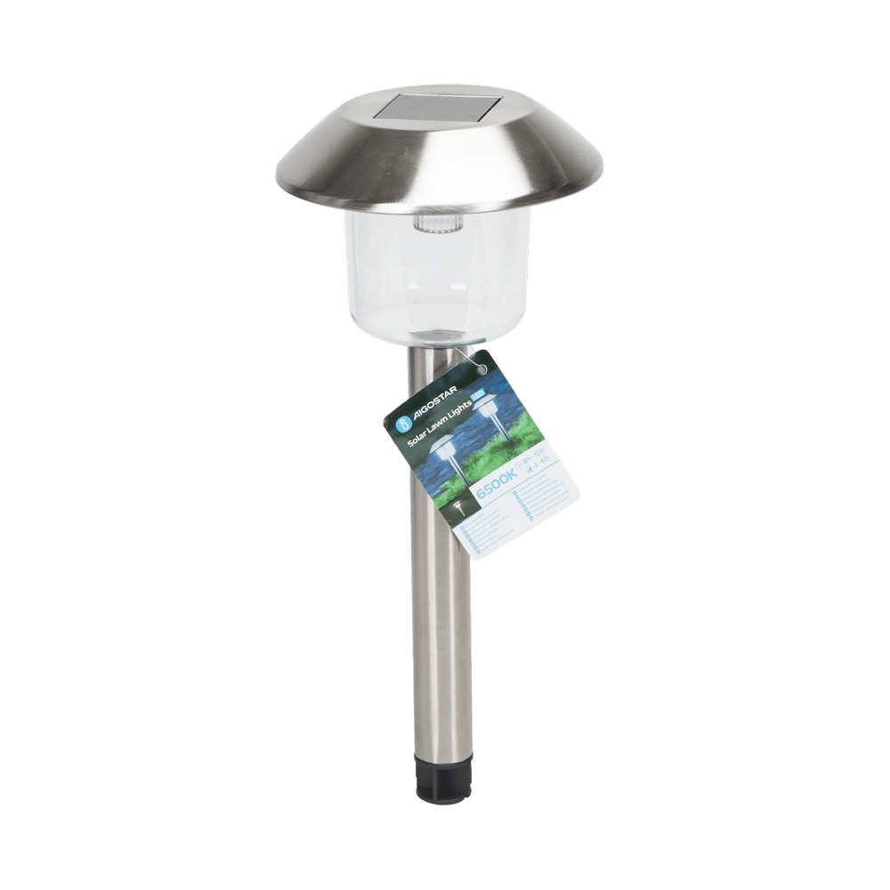 Lampioncino segnapassi Led Marukasa 0,006W Argento in acciaio con pannello solare IP44 Bianco caldo 2700K con sensore crepuscolare Aigostar - Foto 3