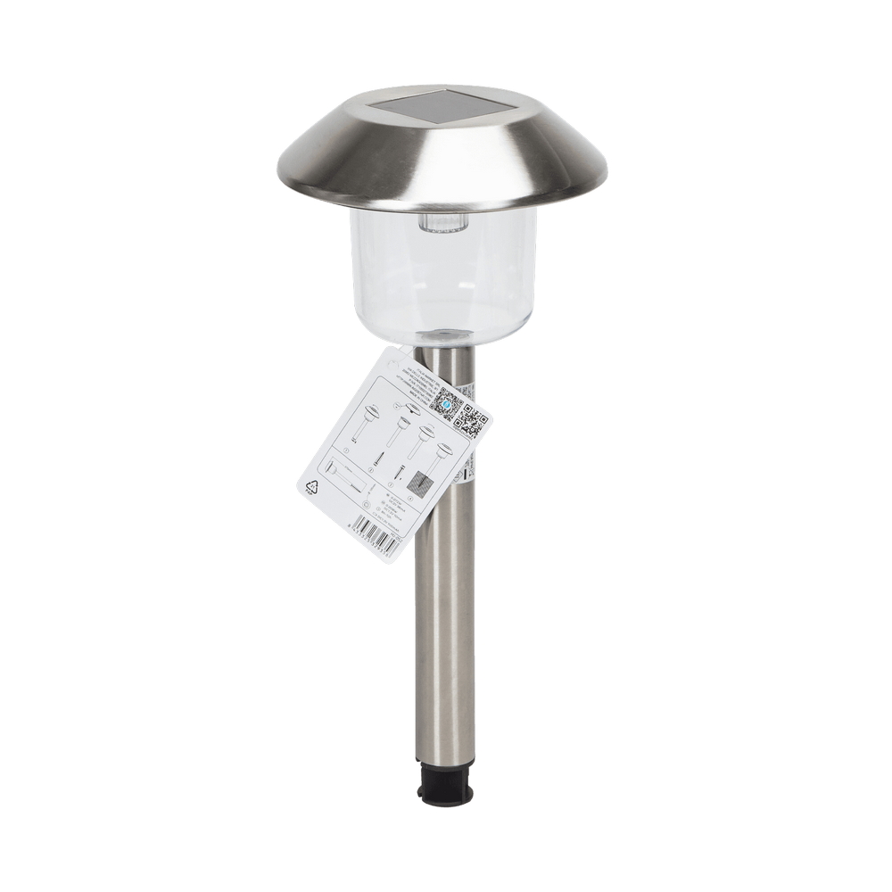 Lampioncino segnapassi Led Marukasa 0,006W Argento in acciaio con pannello solare IP44 Bianco caldo 2700K con sensore crepuscolare Aigostar - Foto 4
