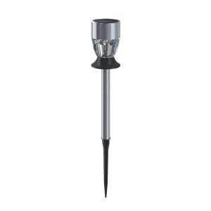 Foto principale Lampioncino segnapassi Led Pin 0,006W Argento in acciaio con pannello solare IP44 RGB con sensore crepuscolare Aigostar