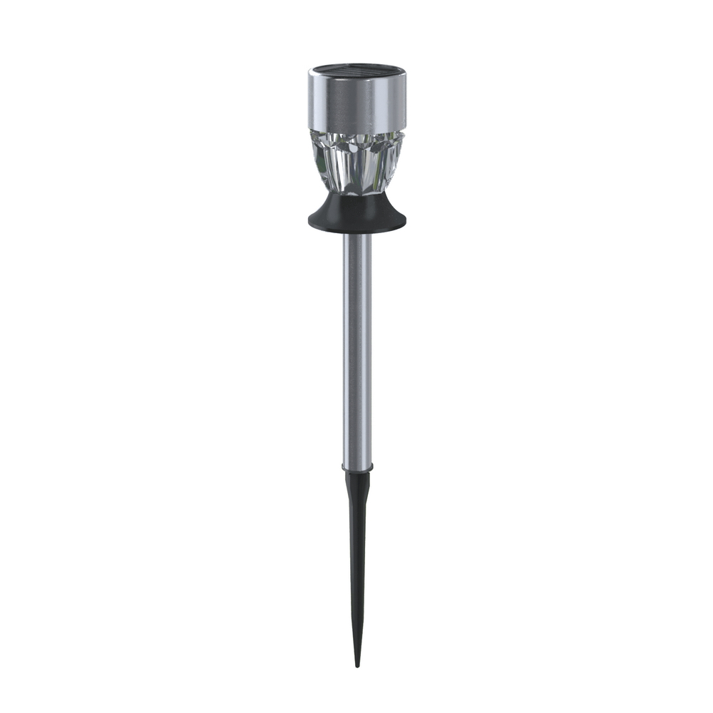 Foto principale Lampioncino segnapassi Led Pin 0,006W Argento in acciaio con pannello solare IP44 RGB con sensore crepuscolare Aigostar