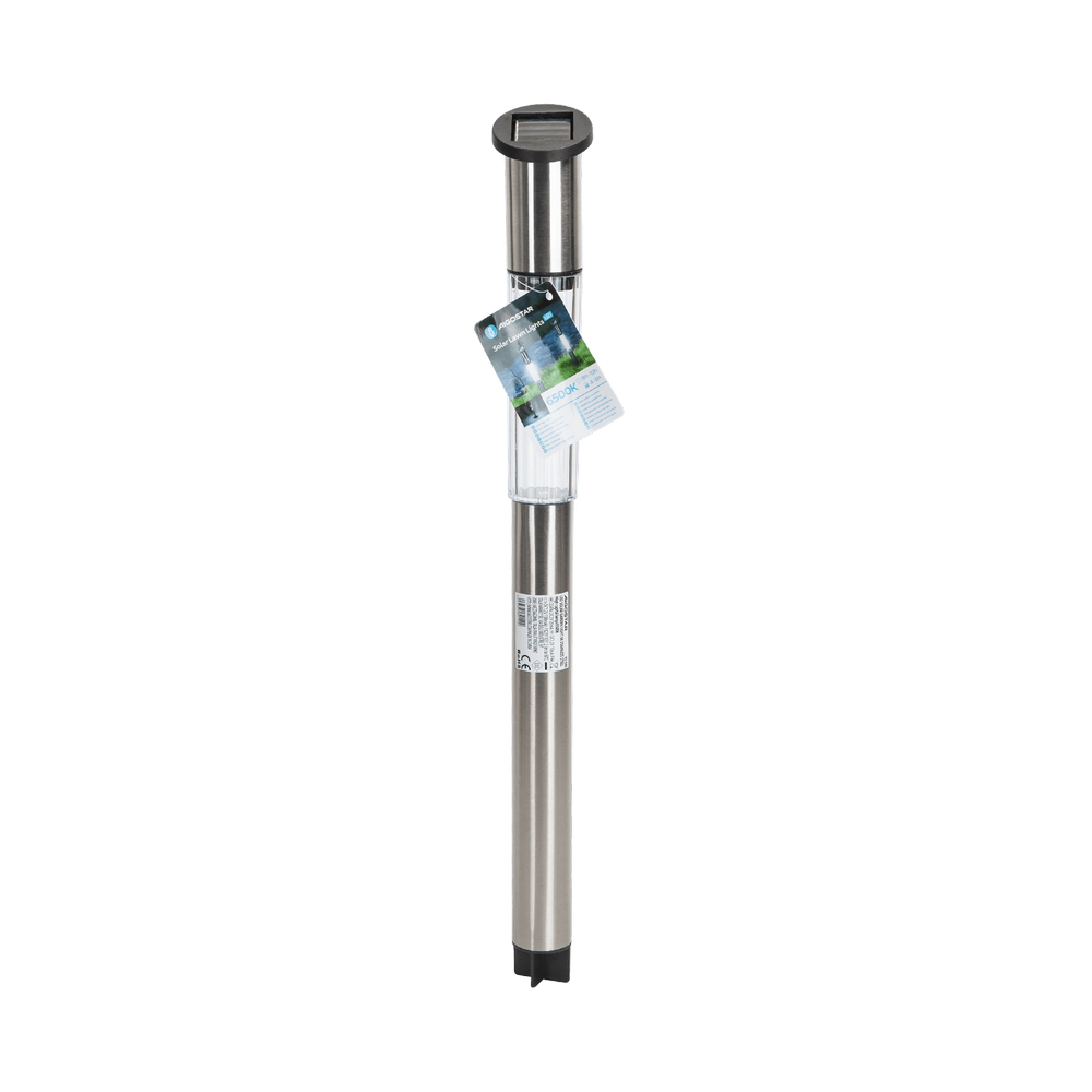 Lampioncino segnapassi Led Spike 0,012W Argento in acciaio con pannello solare IP44 Bianco freddo 6500K con sensore crepuscolare Aigostar - Foto 3