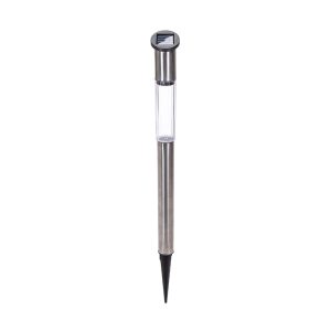 Foto principale Lampioncino segnapassi Led Spike 0,012W Argento in acciaio con pannello solare IP44 Bianco freddo 6500K con sensore crepuscolare Aigostar