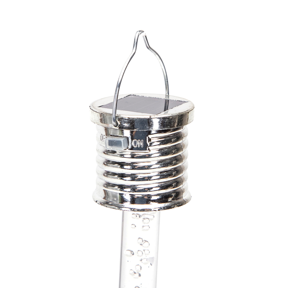 Lampioncino segnapassi Led Stick 0,012W Cromato in acciaio con pannello solare IP44 RGB con sensore crepuscolare Aigostar - Foto 1