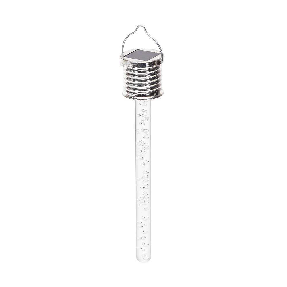 Foto principale Lampioncino segnapassi Led Stick 0,012W Cromato in acciaio con pannello solare IP44 RGB con sensore crepuscolare Aigostar