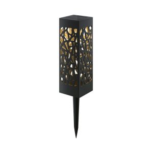 Foto principale Lampioncino segnapassi Led Tower 0,2W Nero con pannello solare IP44 Bianco caldo 3000K con sensore crepuscolare Aigostar