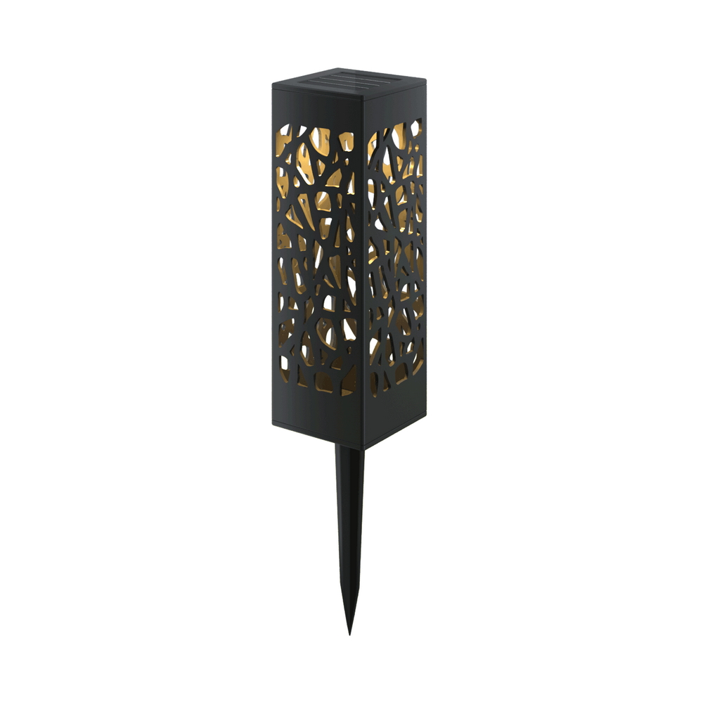 Foto principale Lampioncino segnapassi Led Tower 0,2W Nero con pannello solare IP44 Bianco caldo 3000K con sensore crepuscolare Aigostar