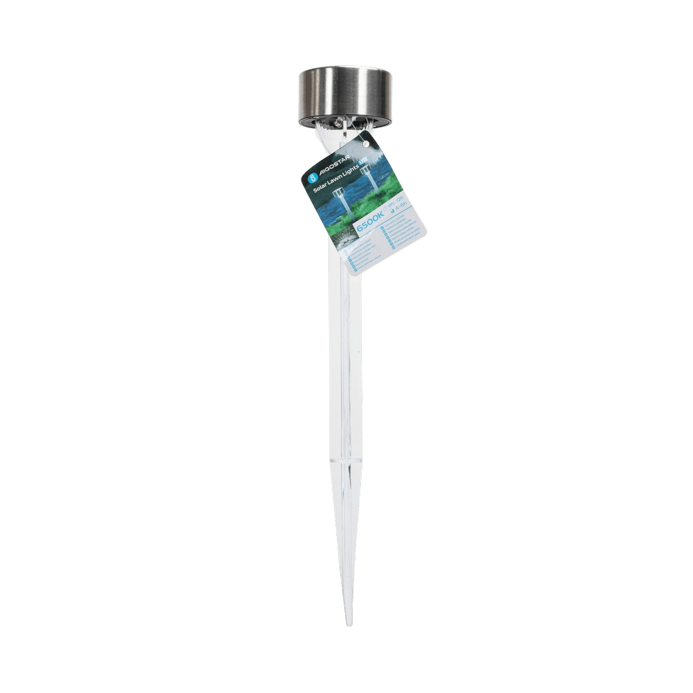 Lampioncino segnapassi Led Twig 0,006W Argento in acciaio con pannello solare IP44 Bianco freddo 6500K con sensore crepuscolare Aigostar - Foto 3