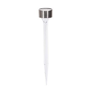 Foto principale Lampioncino segnapassi Led Twig 0,006W Argento in acciaio con pannello solare IP44 Bianco freddo 6500K con sensore crepuscolare Aigostar