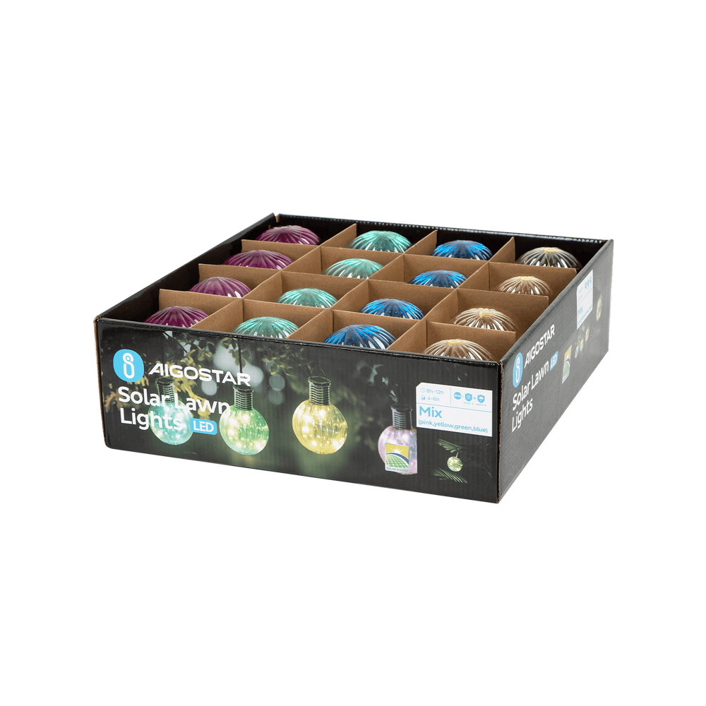 Lanterna Segnapasso Sfera 0,006W colori assortiti alimentazione solare IP44 confezione 16pz Aigostar - Foto 5