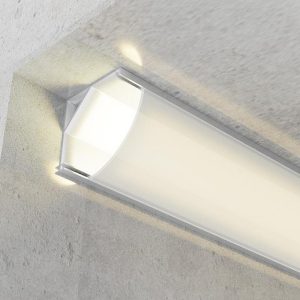 Foto principale Profilo Led angolare L per strisce Led 12-24V a superfice 2 metri in alluminio M LEDME
