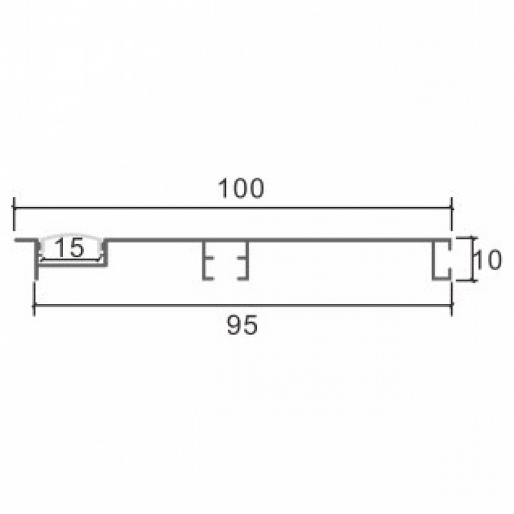 Profilo Led battiscopa Miet Bianco laccato per strisce Led 12-24V da incasso 2 metri in alluminio M LEDME - Foto 1
