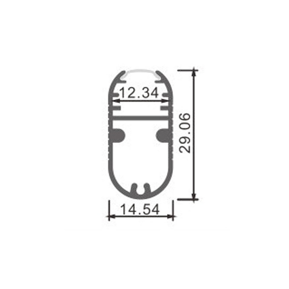 Profilo Led per armadio Ink per strisce Led 12-24V a superfice 2 metri in alluminio M LEDME - Foto 1