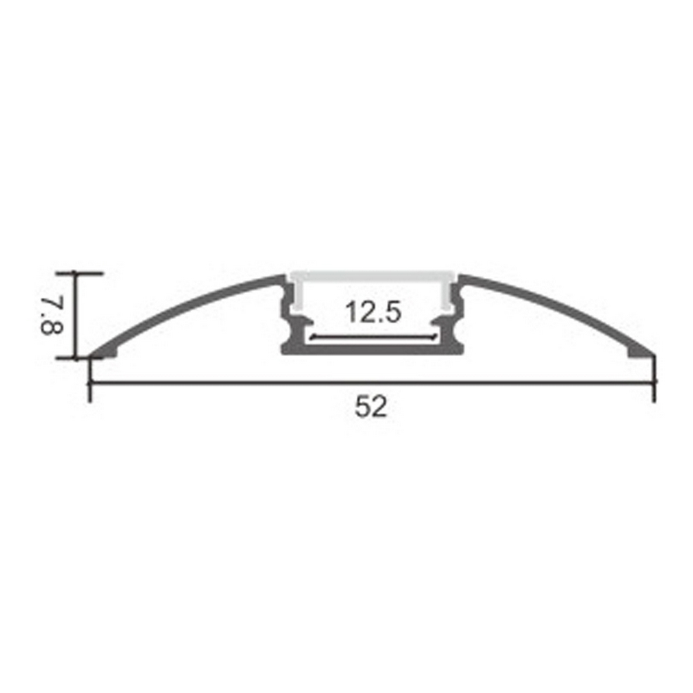 Profilo Led piatto Trend per strisce Led 12-24V a superfice 2 metri in alluminio M LEDME - Foto 1