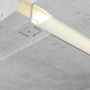 Foto principale Profilo Led piatto U Gilg per strisce Led 12-24V da incasso 2 metri in alluminio M LEDME